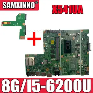 akemy new  for asus x541ua x541uak x541uvk x541uj x541uv f541u r541u motherboard laptop motherboard 8gb ram i5 6200i5 6198 free global shipping