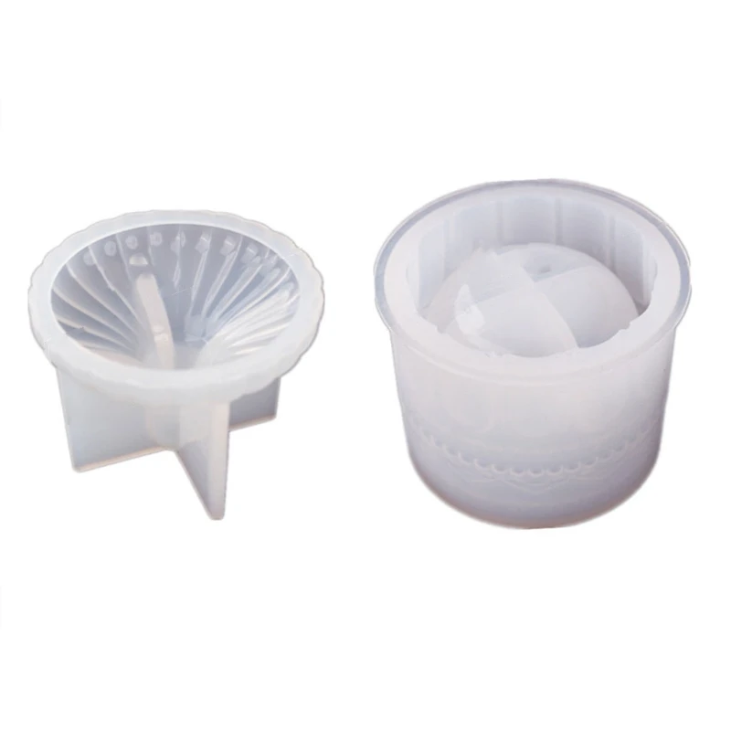 

Box Resin Mold with Lids Jewelry Jar Silicone Mold 3D Trinket Storage Box Molds R2LE