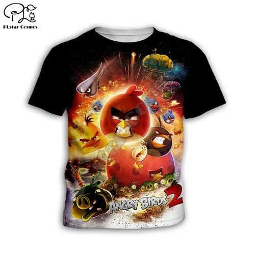 Kids t shirts Фильм angry birds, с рисунком красных птиц детская 3d из двух предметов: толстовка с капюшоном и рисунком котенка, одежда для детей свитшоты огонь футболки на молнии для маленьких девочек и мальчиков шорты «Kawaii» и штаны - Цвет: Kids t shirts