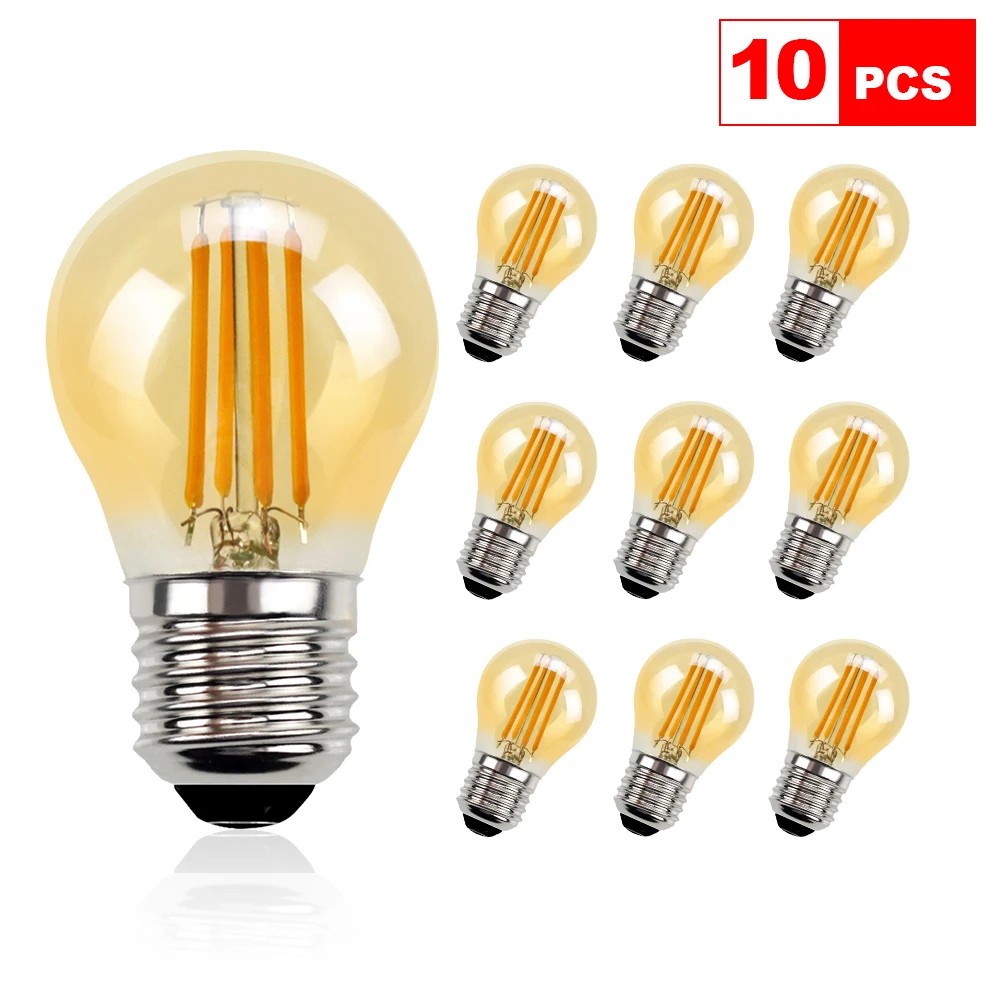 

Dimmable Edison Led Bulb E27 220V 4W 400lumen G45G Retro Mini Globe Led Filament Bulb For Chandelier Pendant Garden String Light