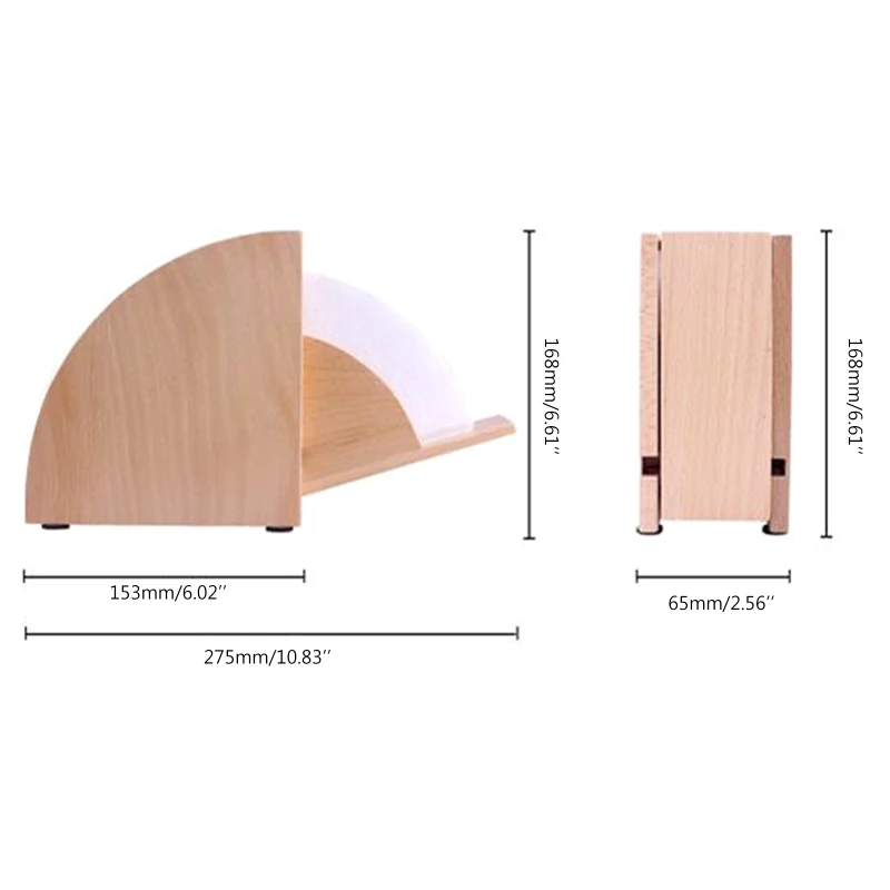 

Wooden Coffee Filter Paper Holder with Cover Dispenser Rack Shelf Dust Proof Storage Container Countertop Stand