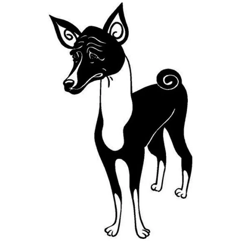 

12*18CM Basenji Dog Car Stickers Art Creative KKVinyl Decal Car Styling Accessories Decoration