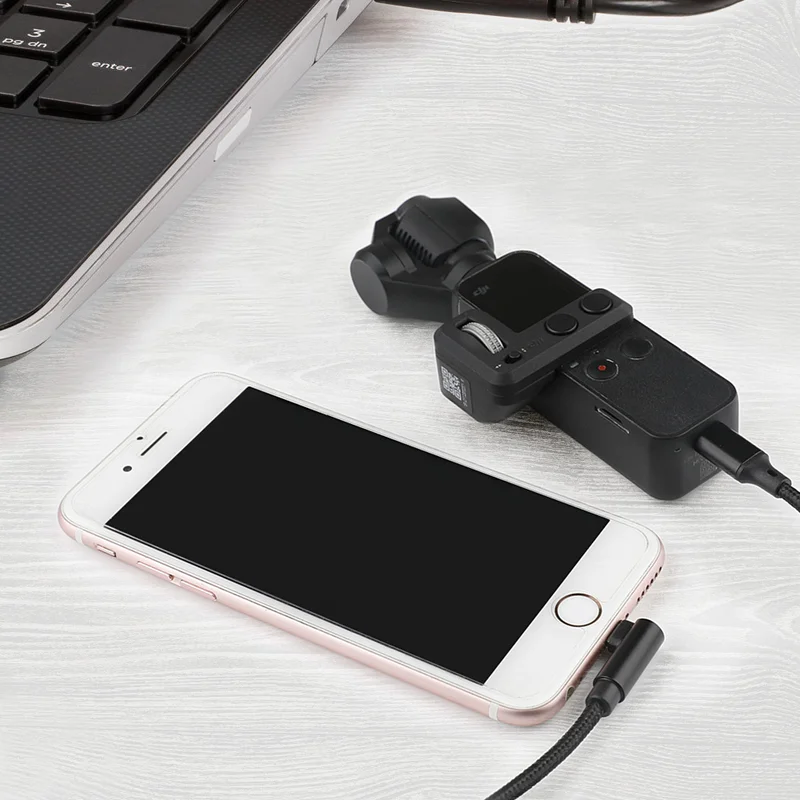 Для DJI OSMO Карманный карданный нейлоновый удлинитель для передачи данных ручной карданный кабель type-C для Micro-USB/type-C для зарядного устройства Lightning 1 м