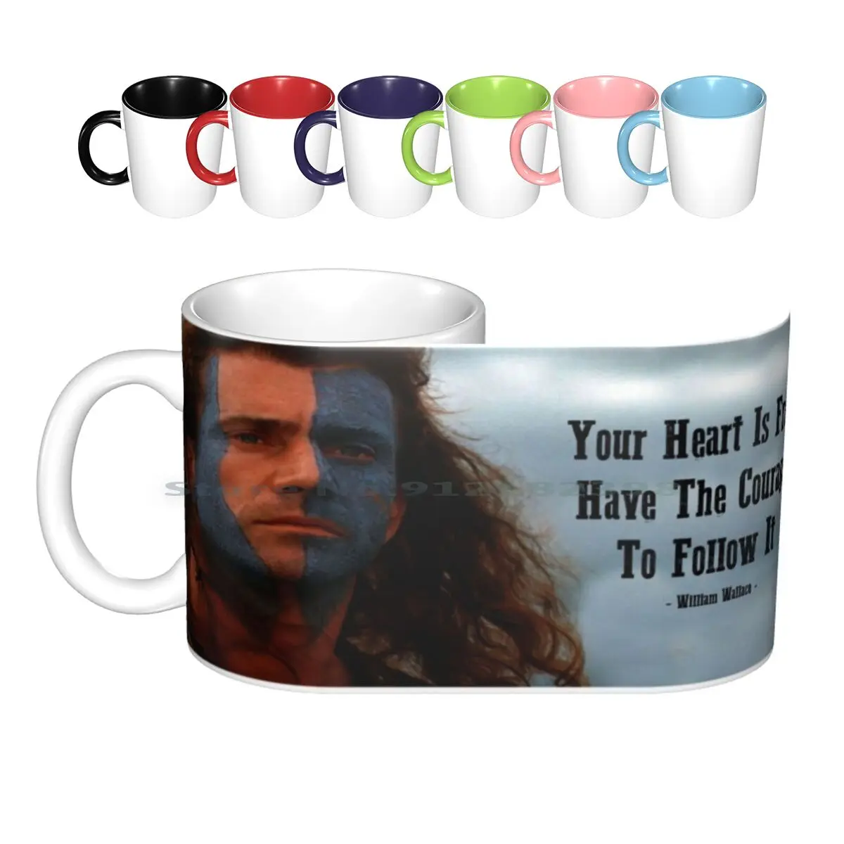 

William Wallace Iconic Quote Hq Ceramic Mugs Coffee Cups Milk Tea Mug William Wallace Braveheart Scotland Quote Mel Creative