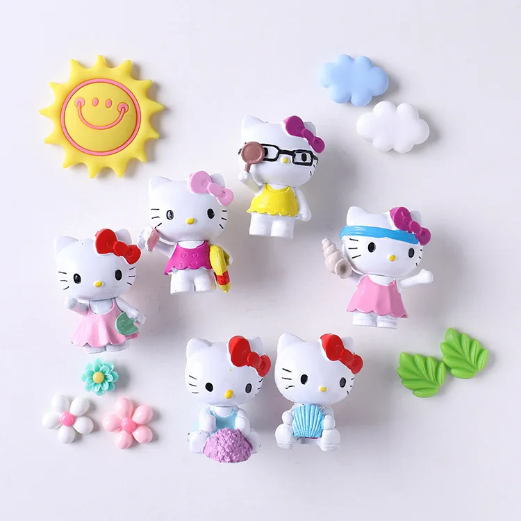 Магниты на холодильник анимация Мультяшные очки музыка Кот 3D кукла милые