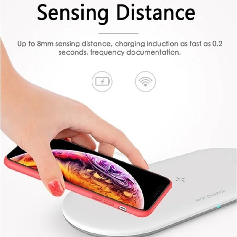 Зарядное устройство sans fil для iPhone Galaxy s10 note10 plus a50 беспроводное зарядное 3 в 1 Apple watch