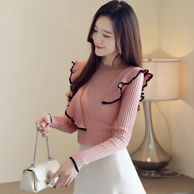 Повседневная вязаная блузка COIGARSAM женская новая весенняя шифоновая с длинным