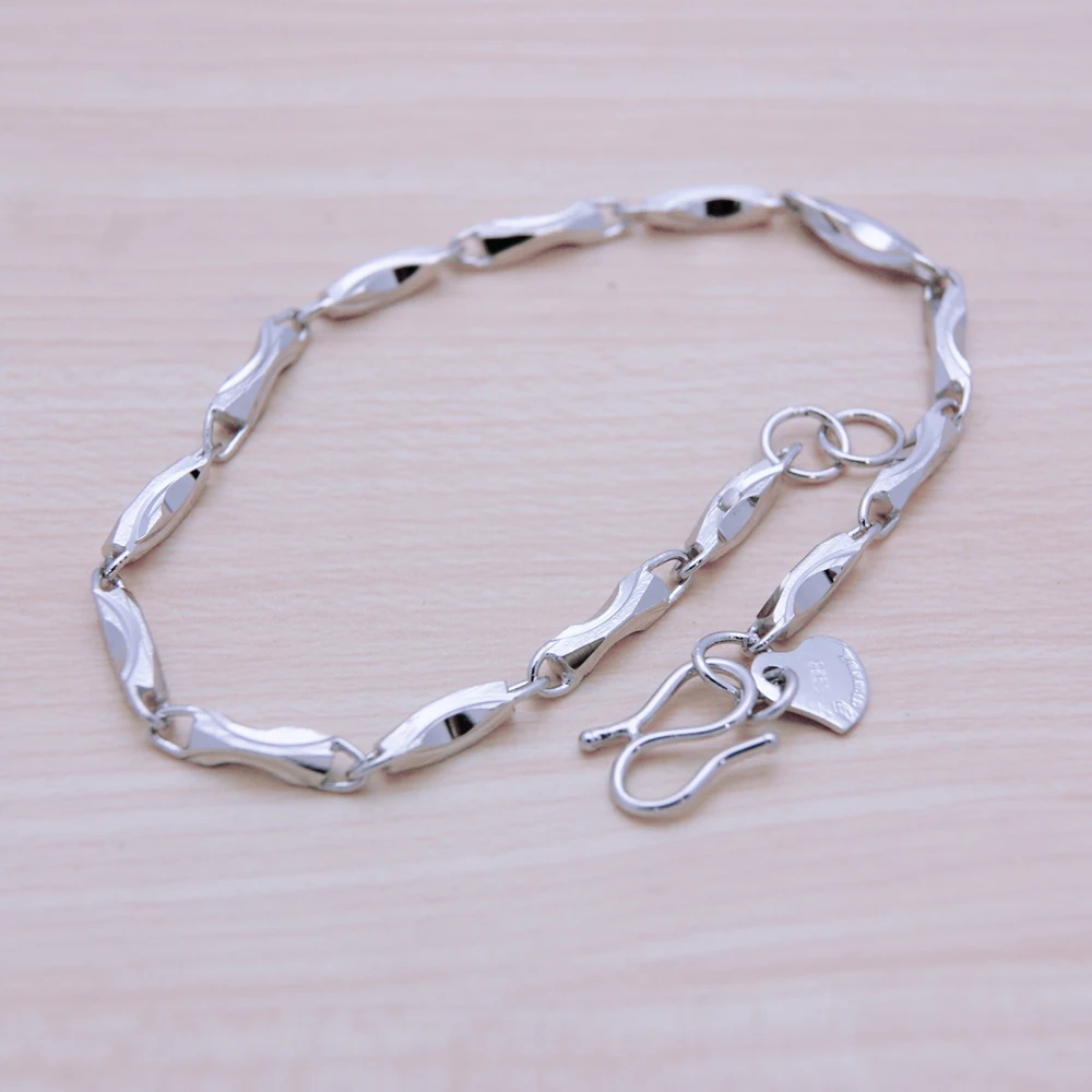 

Мужской/мужской браслет в виде ремешка, мужской простой браслет из серебра 925 пробы, браслет с подвесками, модные мужские ювелирные изделия