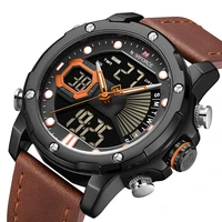 naviforce man business luxury watches fashion quartz watch for men waterproof dual display military male clock relogio masculino