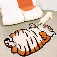 cute tiger carpet thick cartoon furry carpets bathroom absorbent anti slip foot pads bedroom bedside kids room decor tiger rugs