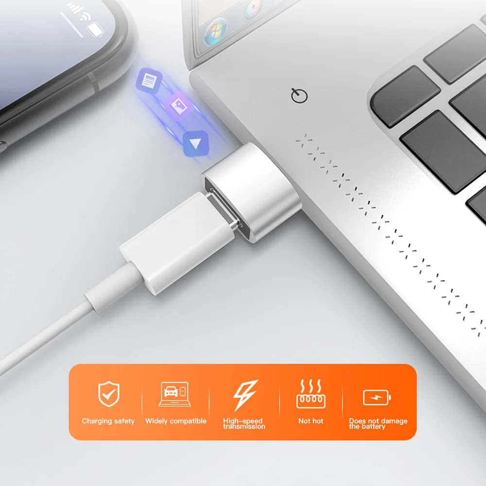 2 шт. адаптер USB C OTG Type к Type-C кабель для Macbook смартфона Mini разветвитель | Мобильные