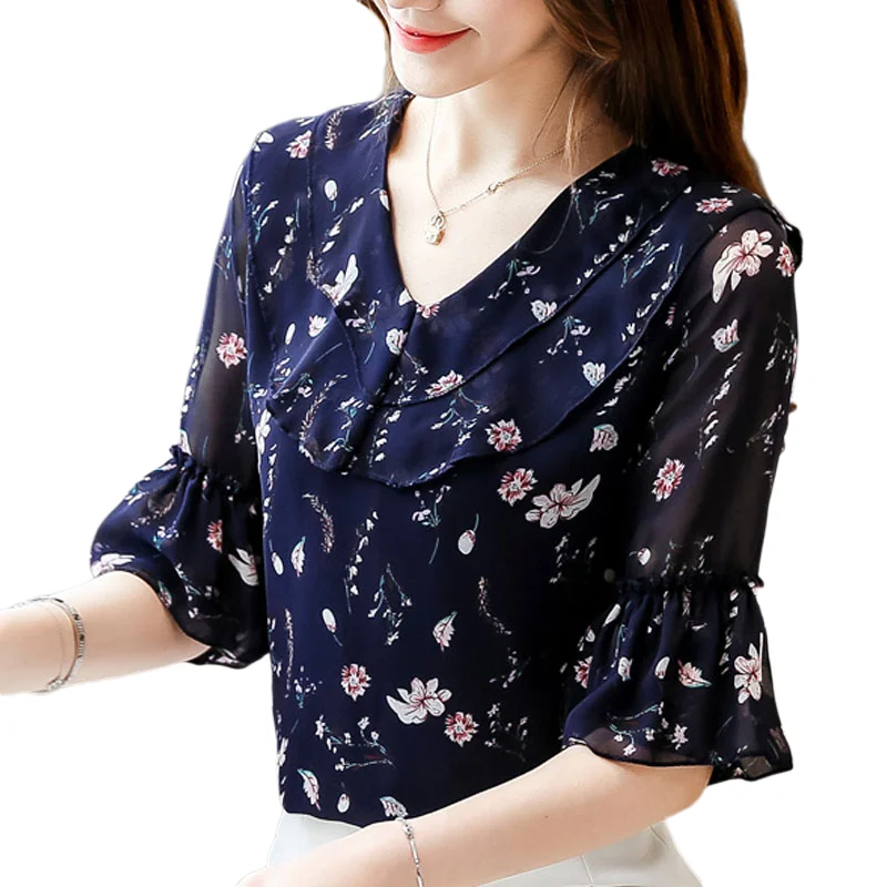 Blusas размера плюс Женские топы и блузки модные 2021 летние женские Топы шифоновая