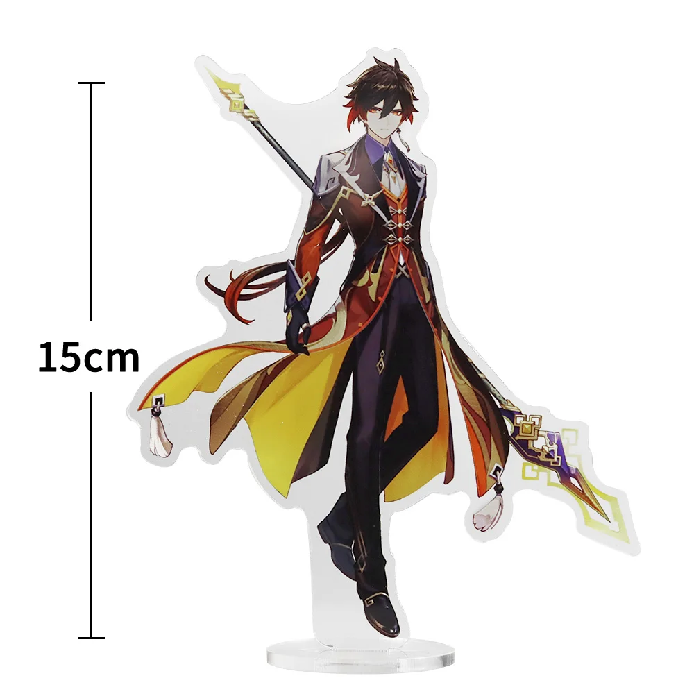 

Hot Game Genshin Impact Zhongli Xinyan Cosplay Acrylic Figure Cartoon Stand Model Plate Desk Decor Standing Sign Collections