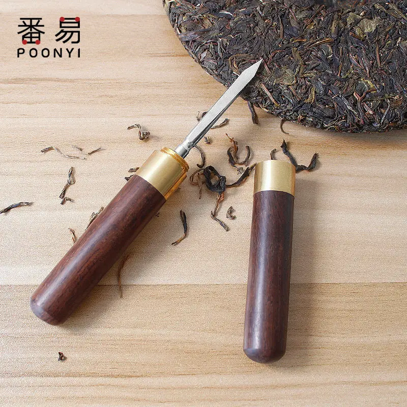Игла для чая нож черное дерево палисандр нержавеющая сталь конус аксессуары Пуэр