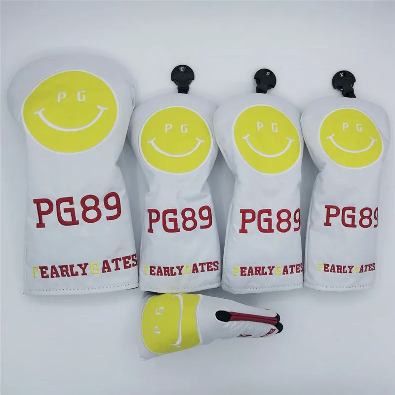 Чехлы для гольфа PG89 Smiley деревянные водителя железные клюшек нейлоновые головы 3