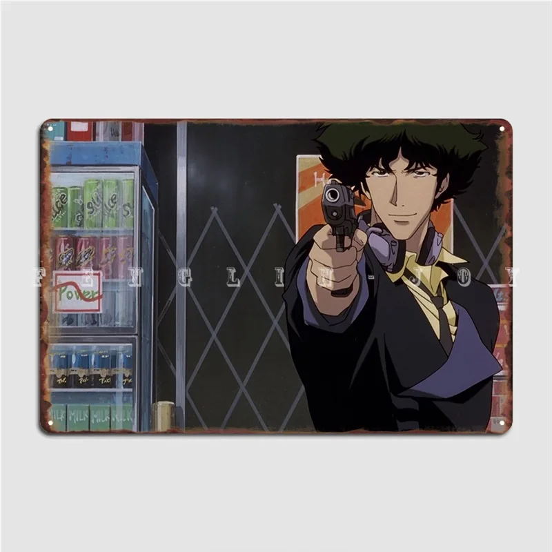 

Anime Cowboy Bebop Metal Sign Classic Cinema Kitchen Mural Painting Living Room Tin Sign Posters
