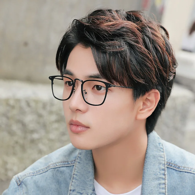 

Vazrobe Titanium Eyeglasses Frame Male 10g Ultralight Glasses Men Spectacles Black Square for Optic Receipt Nerd Eyewear
