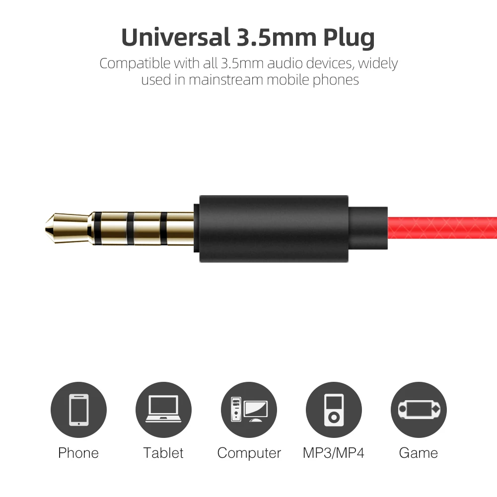 Проводные наушники высокого баса с двойным приводом стерео вкладыши микрофоном