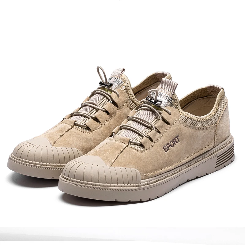 

Men casual shoes genuine leather handmade retro loafers male korean version breathable Fashion Sneakers