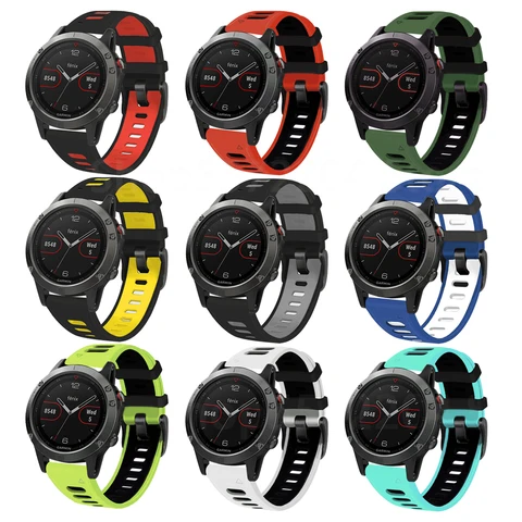 Ремешок силиконовый для Garmin Fenix 6X/ 6X Pro/5X/3, 26/22 мм
