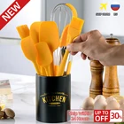 силиконовых кухонных принадлежностей, антипригарная сковорода, силиконовый инструмент, специальная термостойкая кухонная утварь, кухонные инструменты Набор силиконовых кухонных принадлежностей Ручка Сковорода