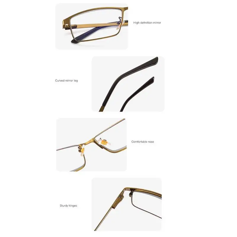 

Intelligence Progressive Multifocal Reading Glasses Men Women Metal Frame Anti blue light Photochromic Presbyopia Eyeglasses