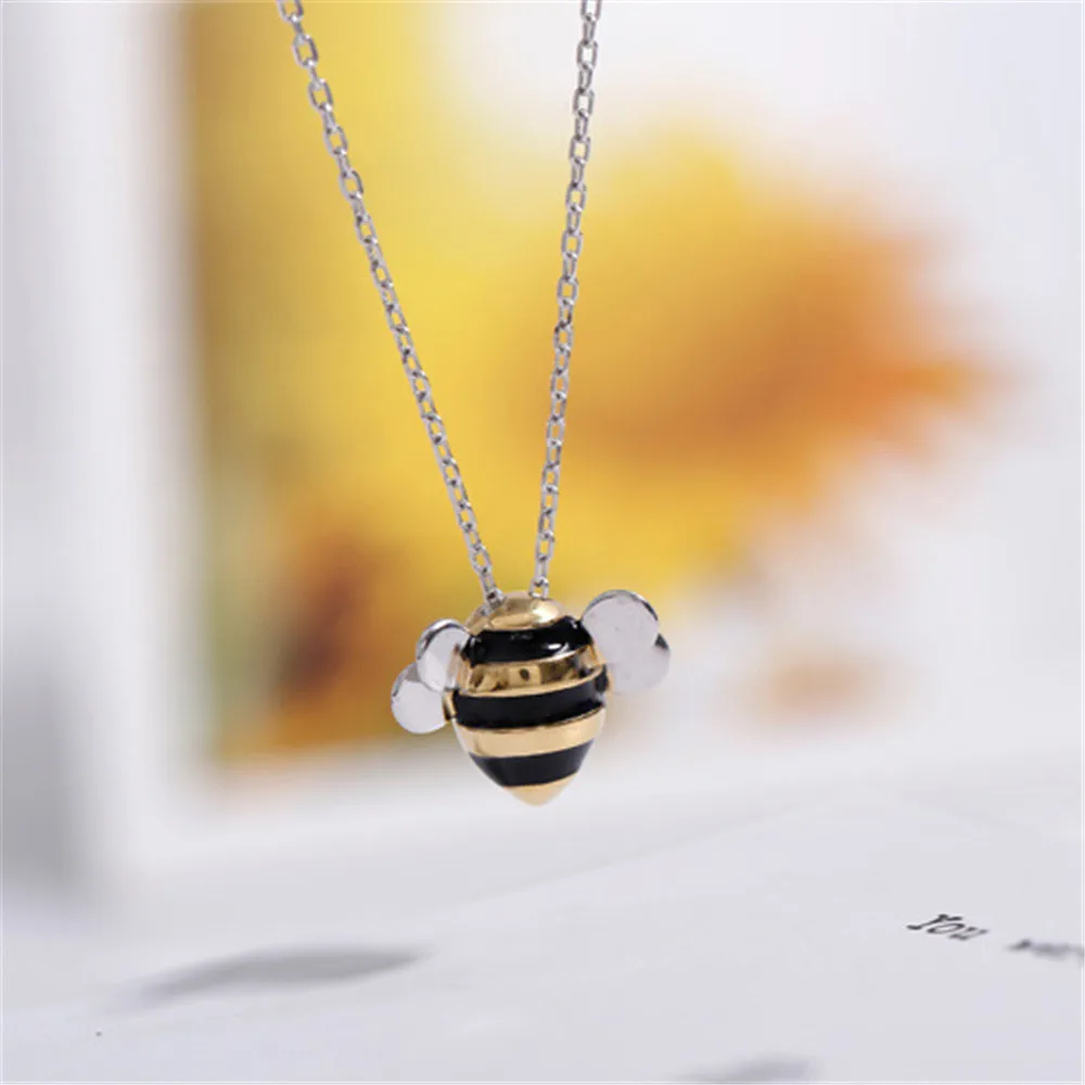 Серебряный Цвет Милая божья коровка ожерелье для женщин Изысканный творческий