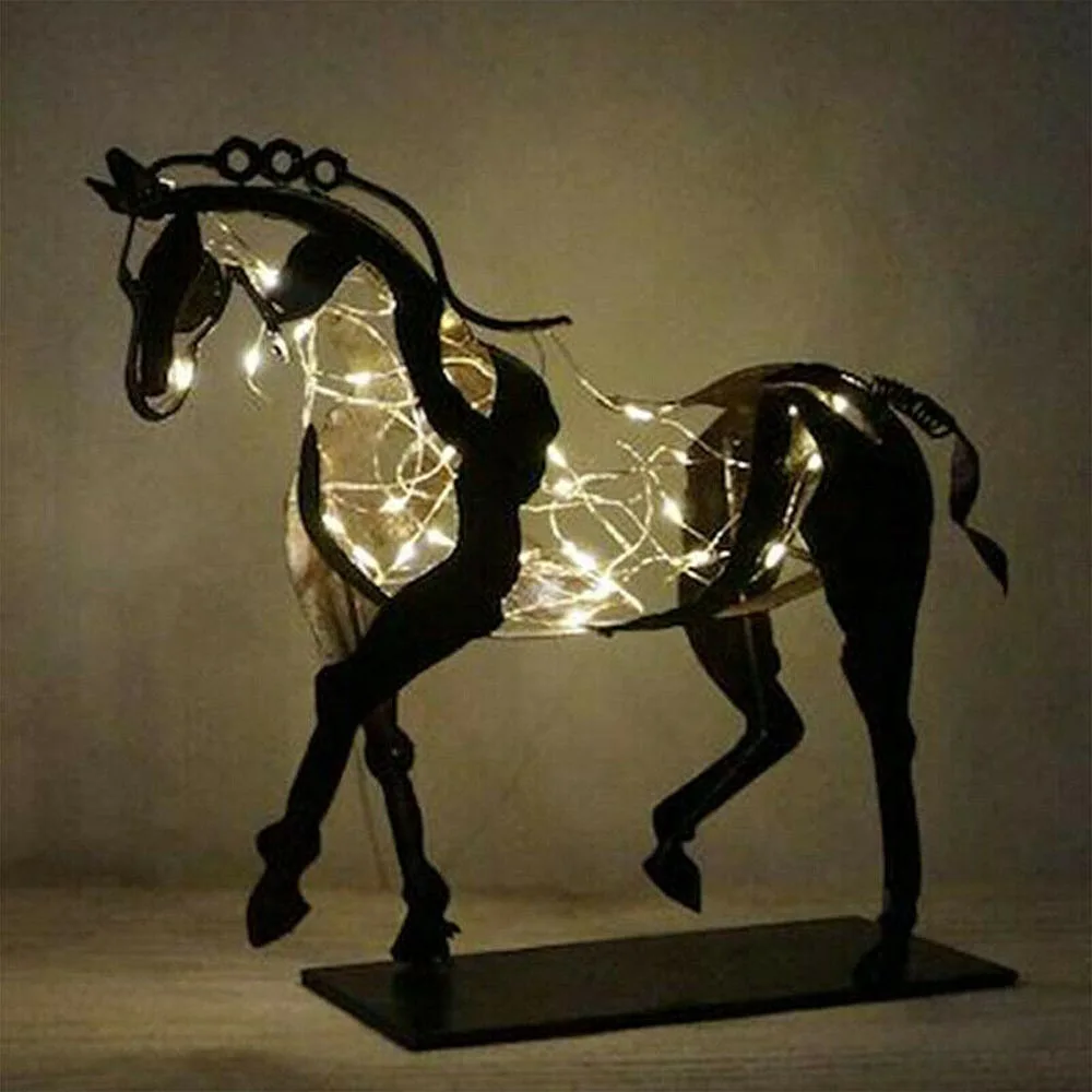 

Металлическая трехмерная ажурная скульптура Adonis-horse, декоративные украшения