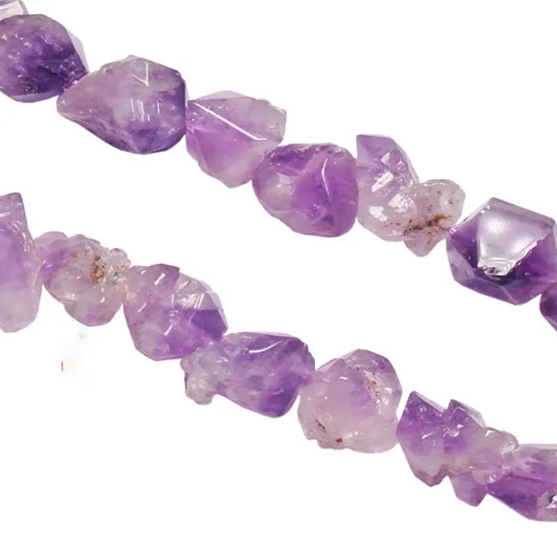 

15-23mm Natural Amethyst Original Stone irregular shape Stone Beads For DIY necklace bracelet jewelry making 15 "free delivery