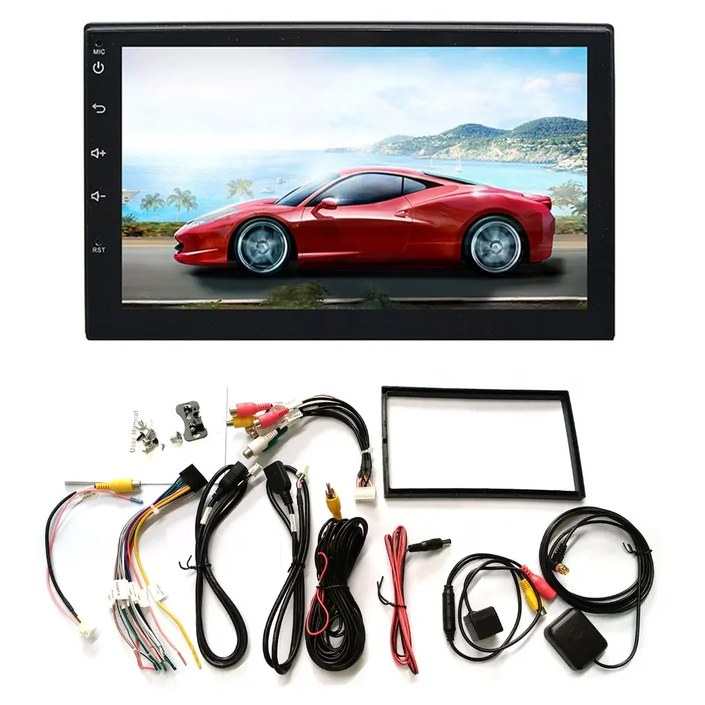 Full Touch 2 DIN 7 дюймов система управления Bluetooth автомобильный комплект MP5 плеер стерео
