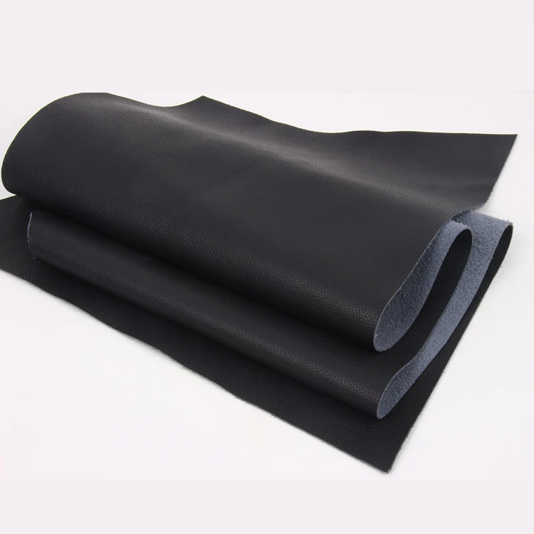 Полностью Черный Маленький мраморный кожаный двухслойный 1 5 мм