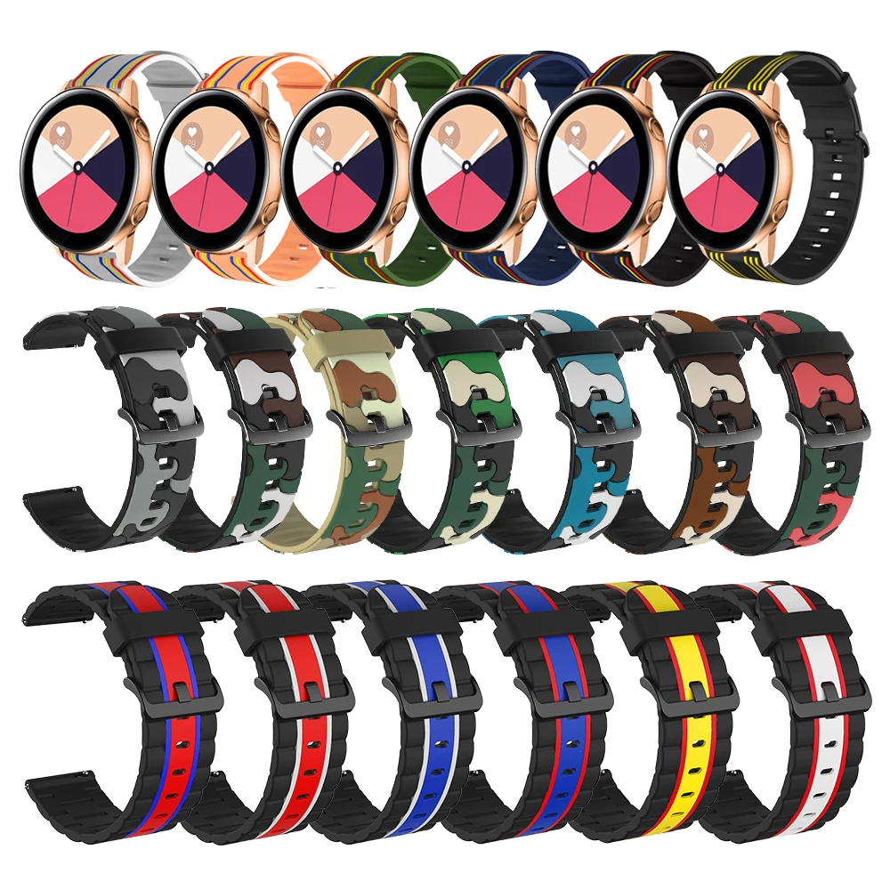 

20mm 22mm Silicone Band for Amazfit Bip/GTS/GTR 47mm/Samsung Galaxy Watch 46mm/Active 2/Garmin Vivoactive 3/Fitbit Versa 2 Strap