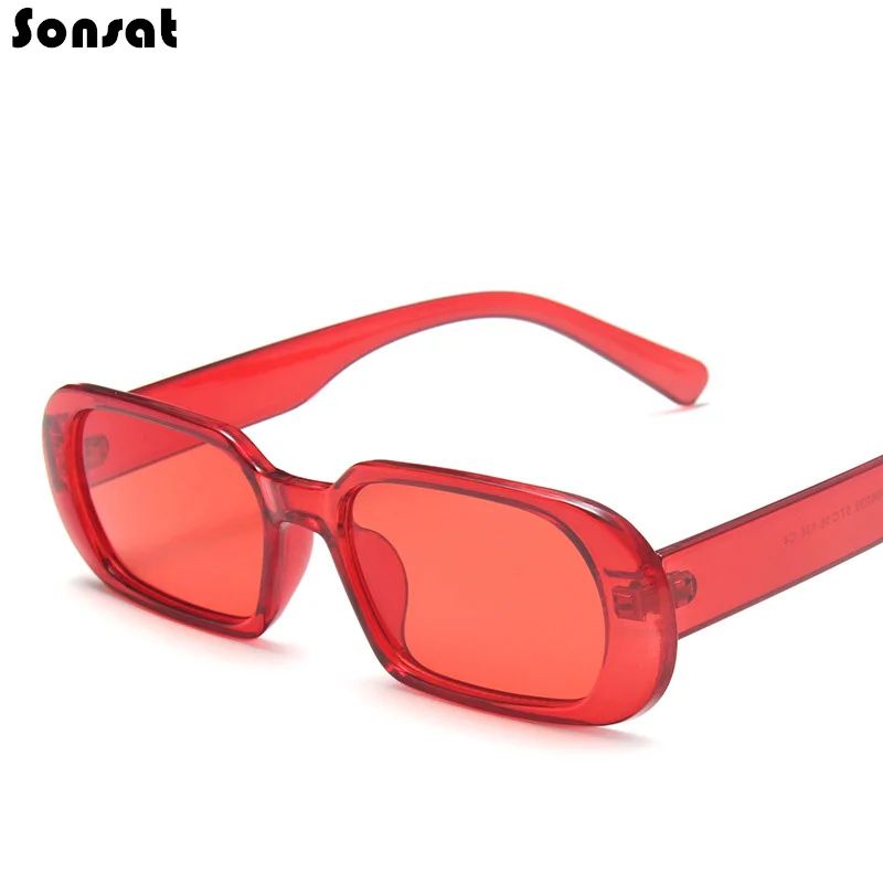 Модные прямоугольные квадратные очки Женские Ретро винтажные брендовые