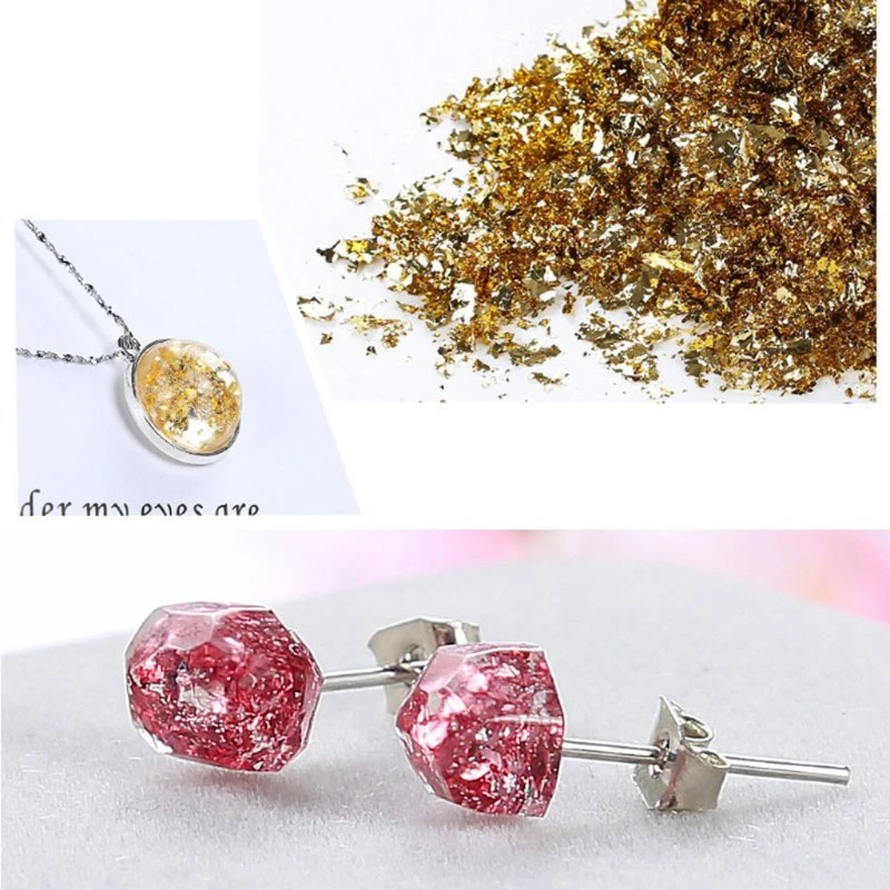 

Foil Decorative Paper Glitter Metallic Foil Flakes Resin Fillings Jewelry Making
