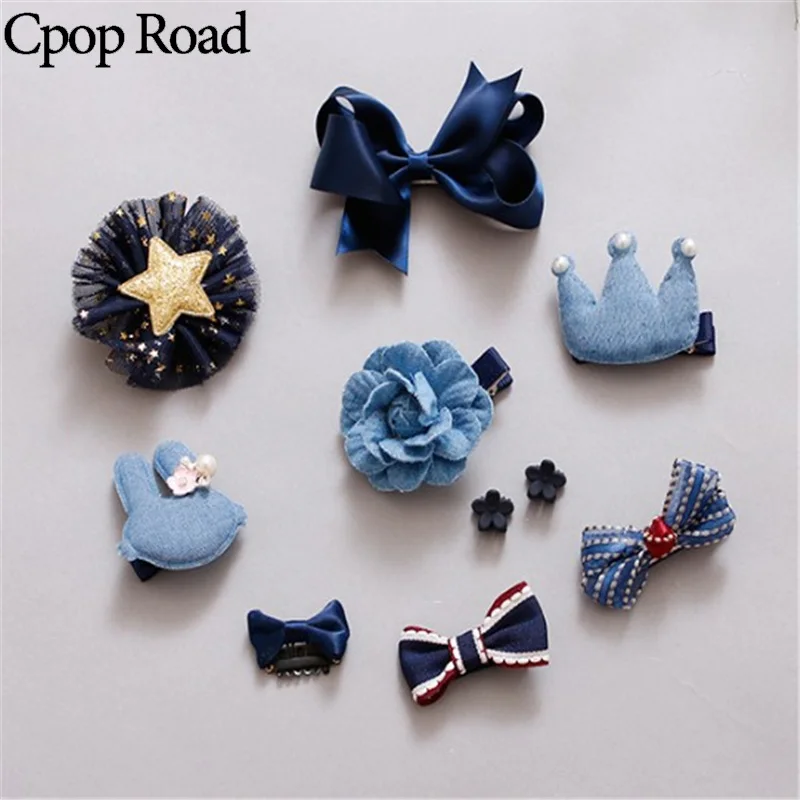 Cpop/милый бант детская заколка для волос красная звезда корона цветок розы