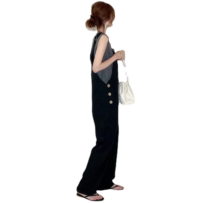 

Sleeveless Bib Dungarees 2021 Women Fashion Sleeveless Solid Jumpsuit Plus Size Work Overalls Casual Harem Pant Playsuits