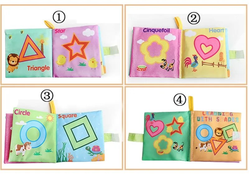 Cloth Book for Newborns 0 12 Month Soft Books Toy Toddler Kids Early Learning Educational Toys | Игрушки и хобби