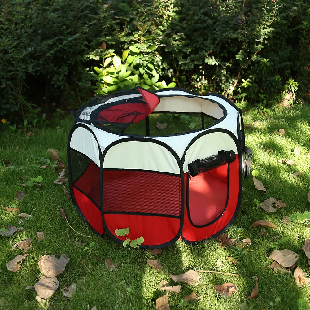Переносная складная палатка для домашних животных домик собак восьмиугольная