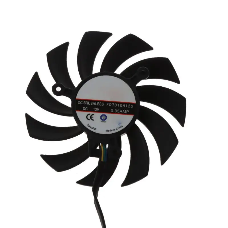 Вентилятор Охлаждения видеокарты FD7010H12S 75 мм 4 контакта кулеры для MSI 6930 7850 GTX 550 750
