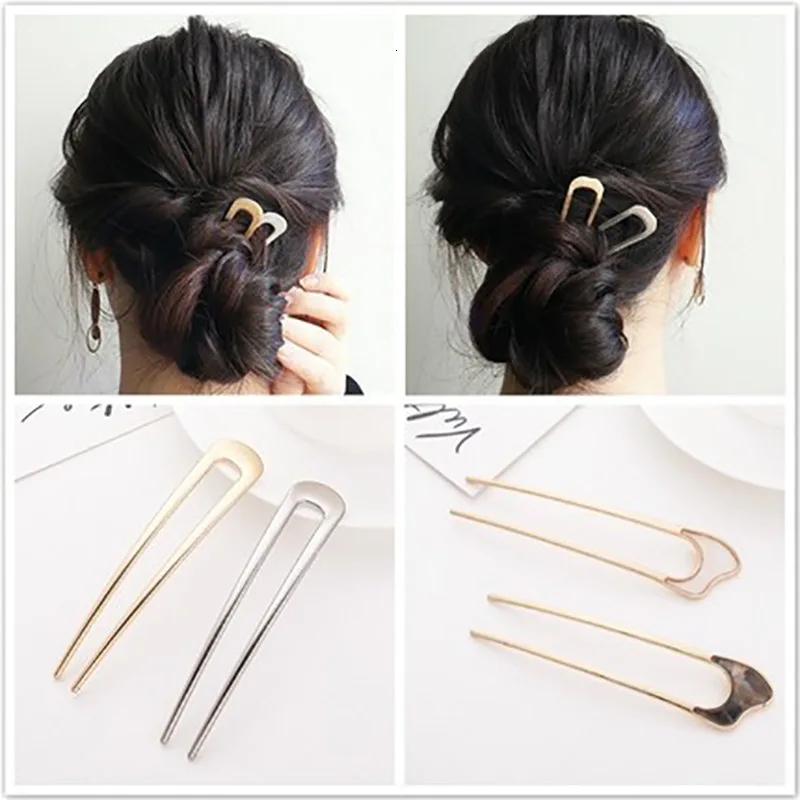 Ins/металлический диск для волос заколки аксессуары большой Размеры U-образный