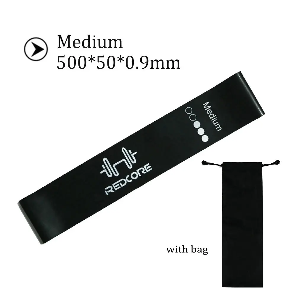 Medium with bag 5 уровневые Эспандеры для йоги, 15-45 фунтов, для фитнеса, пилатеса, кроссфита, тренировки, тянущаяся веревка, 0,35 мм-1,1 мм, резиновая петля для спортзала и тренировок - Цвет: Medium with bag