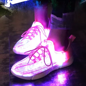 2021 new led fiber optic bar shoes for girls boys men women children usb recharge glowing sneakers man light up shoes free global shipping