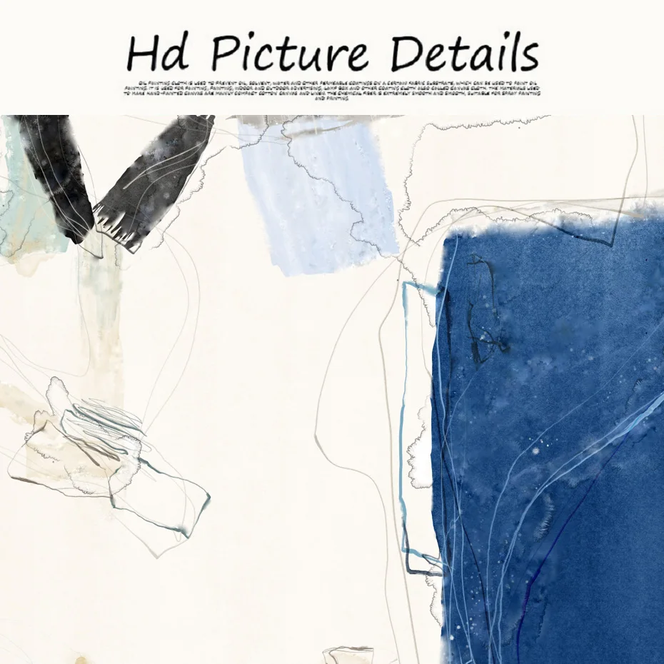 Абстрактный минималистский воды Цвет черный черно-белые линии декоративная