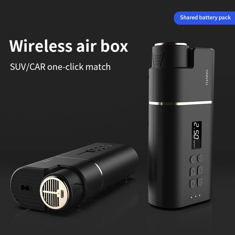 Новый беспроводной бортовой автомобильный воздушный насос со съемной батареей