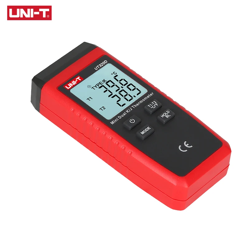Мини термометр двухканальный K/J UNI T UT320A UT320D регулятор температуры с термопарным