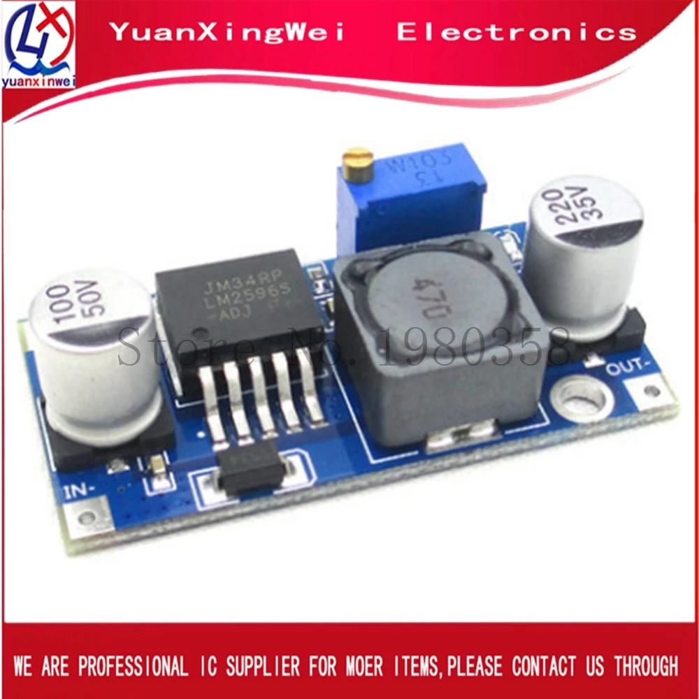 LM2596 LM2596S ADJ Мощность модуль питания DC понижающий 5 V/12 V/24 V регулируемый Напряжение