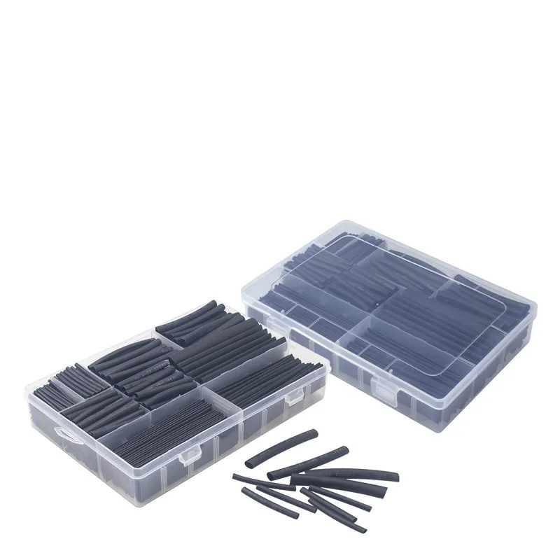 385 шт./компл. черные 9 размеров в ассортименте 2:1 огнестойкие термоусадочные