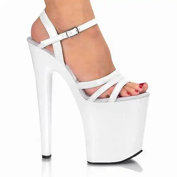 

20cm high heel ROMAN SANDALS night show lace up women's shoes show cross bandage dance shoes
