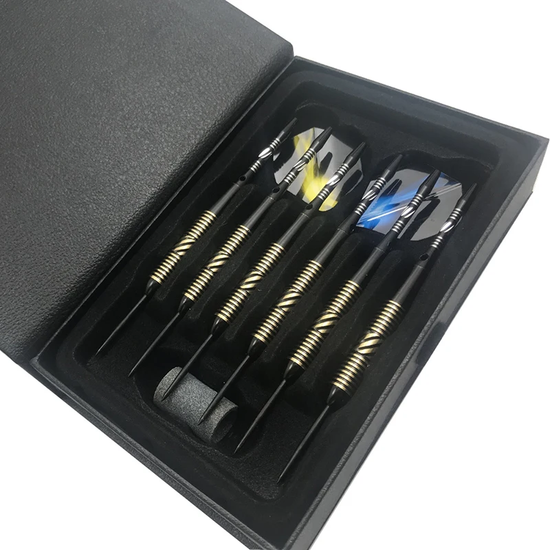 

6Pcs 23g Professional Dart Sets Steel Tip Brass Barrel Aluminum Shaft PET Flight Competition Training Dart