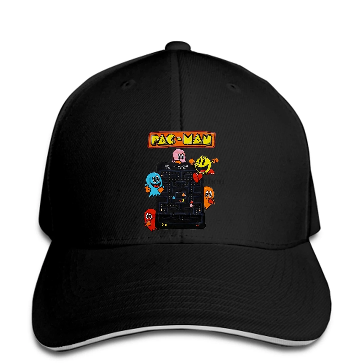 Новый PAC MAN Pacman Белый Ретро Классический Arca бейсбольная кепка S Мужская и женская